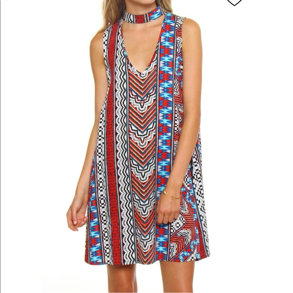 MINKPINK Multicolor Geometric Dress